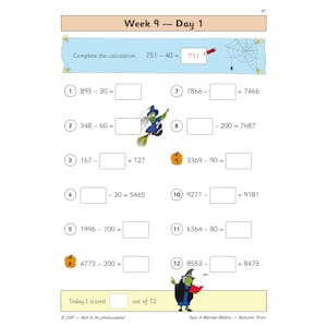 KS2 Mental Maths Year 4 Daily Practice Book: Autumn Term Look Inside Image 3