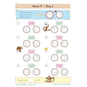 KS2 Mental Maths Year 4 Daily Practice Book: Autumn Term Look Inside Image 4