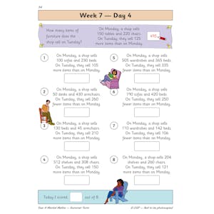KS2 Mental Maths Year 4 Daily Practice Book: Summer Term Look Inside Image 6