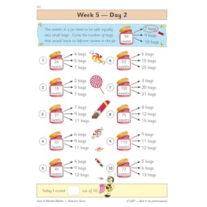 KS2 Mental Maths Year 5 Daily Practice Book: Autumn Term Look Inside Image 4