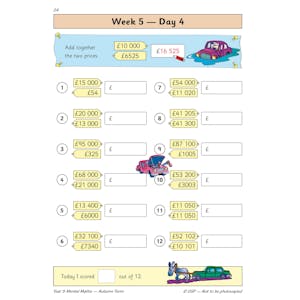 KS2 Mental Maths Year 5 Daily Practice Book: Autumn Term Look Inside Image 6