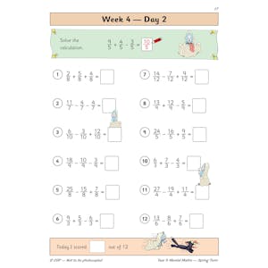 KS2 Mental Maths Year 5 Daily Practice Book: Spring Term Look Inside Image 4