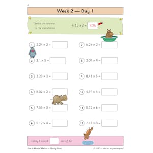 KS2 Mental Maths Year 6 Daily Practice Book: Spring Term Look Inside Image 3