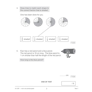 KS2 Year 3 Maths 10-Minute Tests: Fractions Look Inside Image 3