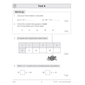 KS2 Year 3 Maths 10-Minute Tests: Multiplication & Division Look Inside Image 4