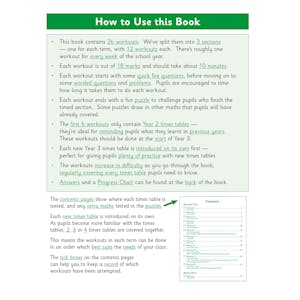 KS2 Year 3 Maths Times Tables 10-Minute Weekly Workouts Look Inside Image 1