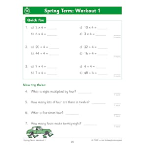 KS2 Year 3 Maths Times Tables 10-Minute Weekly Workouts Look Inside Image 5