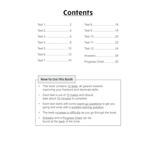 KS2 Year 4 Maths 10-Minute Tests: Fractions & Decimals Look Inside Image 1
