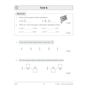 KS2 Year 5 Maths 10-Minute Tests: Fractions, Decimals & Percentages Look Inside Image 2