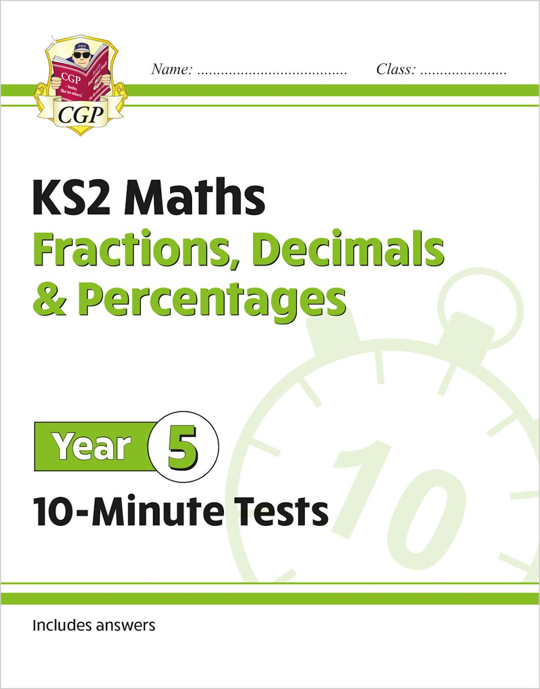 KS2 Year 5 Maths 10-Minute Tests: Fractions, Decimals & Percentages Main Image