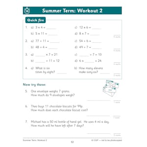 KS2 Year 5 Maths Times Tables 10-Minute Weekly Workouts Look Inside Image 6