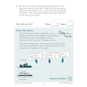 KS2 Year 5 Maths Times Tables 10-Minute Weekly Workouts Look Inside Image 5
