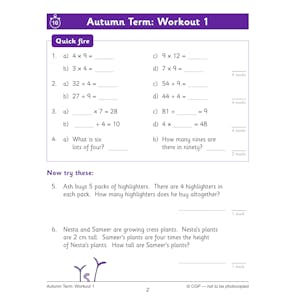 KS2 Year 6 Maths Times Tables 10-Minute Weekly Workouts Look Inside Image 4