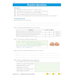 KS3 Computing: Python Programming Guide with Online Edition, Python Files & Videos Look Inside Image 5