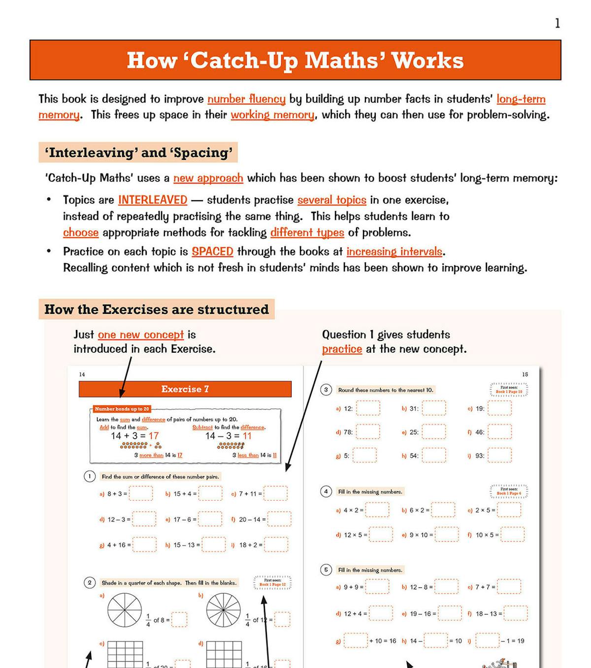 Introduction page explaining the interleaved and spaced practice method