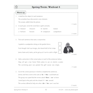 KS3 Year 7 Spelling, Punctuation and Grammar 10-Minute Weekly Workouts Look Inside Image 4