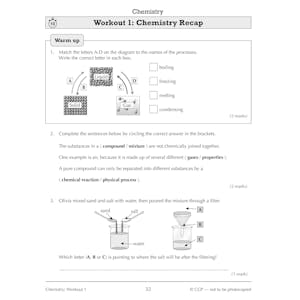 KS3 Year 8 Science 10-Minute Weekly Workouts (includes answers) Look Inside Image 4
