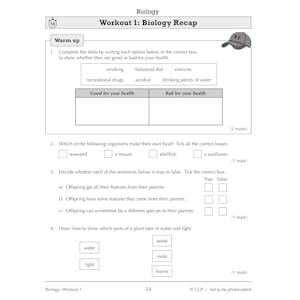 KS3 Year 9 Science 10-Minute Weekly Workouts (includes answers) Look Inside Image 4