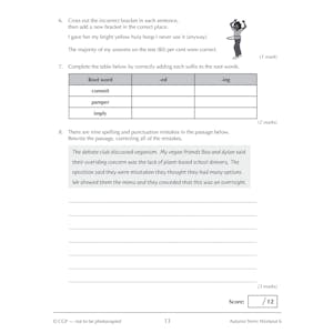 KS3 Year 9 Spelling, Punctuation and Grammar 10-Minute Weekly Workouts Look Inside Image 3