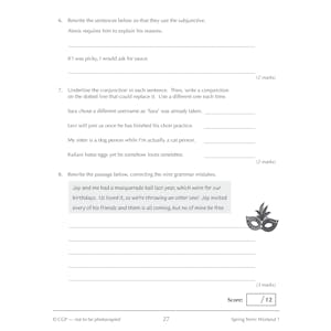 KS3 Year 9 Spelling, Punctuation and Grammar 10-Minute Weekly Workouts Look Inside Image 5