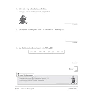 Mathematics for KS3: 10-Minute Tests - Book 1 (including Answers) Look Inside Image 6