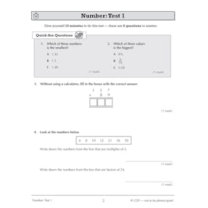 Mathematics for KS3: 10-Minute Tests - Book 1 (including Answers) Look Inside Image 3