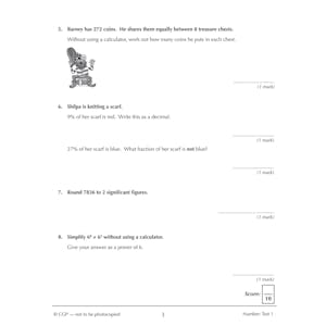 Mathematics for KS3: 10-Minute Tests - Book 1 (including Answers) Look Inside Image 4
