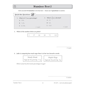 Mathematics for KS3: 10-Minute Tests - Book 3 (including Answers) Look Inside Image 5