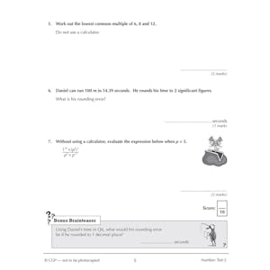 Mathematics for KS3: 10-Minute Tests - Book 3 (including Answers) Look Inside Image 6