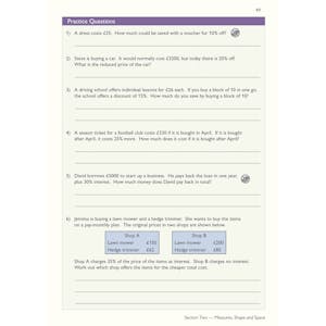 Functional Skills Maths Level 1 - Study & Test Practice Look Inside Image 5
