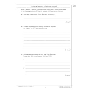 OCR GCSE Computer Science Practice Papers (Ages 15-16) Look Inside Image 1