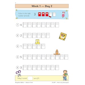 Reception Maths Daily Practice Book: Autumn Term Look Inside Image 4