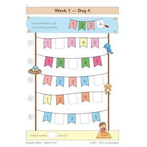 Reception Maths Daily Practice Book: Autumn Term Look Inside Image 6