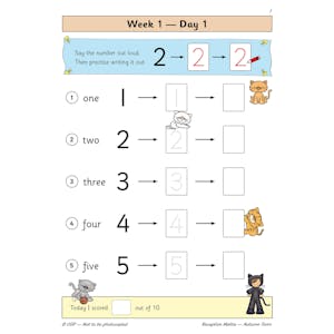 Reception Maths Daily Practice Book: Autumn Term Look Inside Image 3