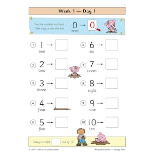 Reception Maths Daily Practice Book: Spring Term Look Inside Image 3