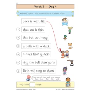 Reception Phonics Daily Practice Book: Spring Term Look Inside Image 6