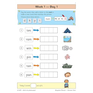Reception Phonics Daily Practice Book: Summer Term Look Inside Image 3