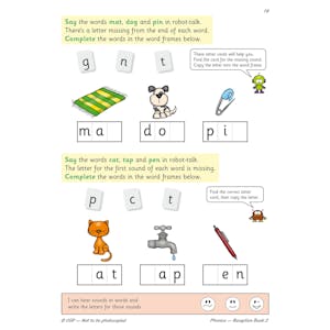 Reception Phonics Workbook Book 2 (Ages 4-5) Look Inside Image 3