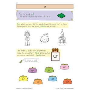 Reception Phonics Workbook Book 4 (Ages 4-5) Look Inside Image 4