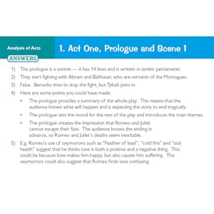 Romeo & Juliet Revision Question Cards (Ages 14-16) Look Inside Image 2