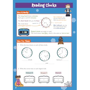 Telling the Time Activity Book for Ages 7-9 Look Inside Image 2