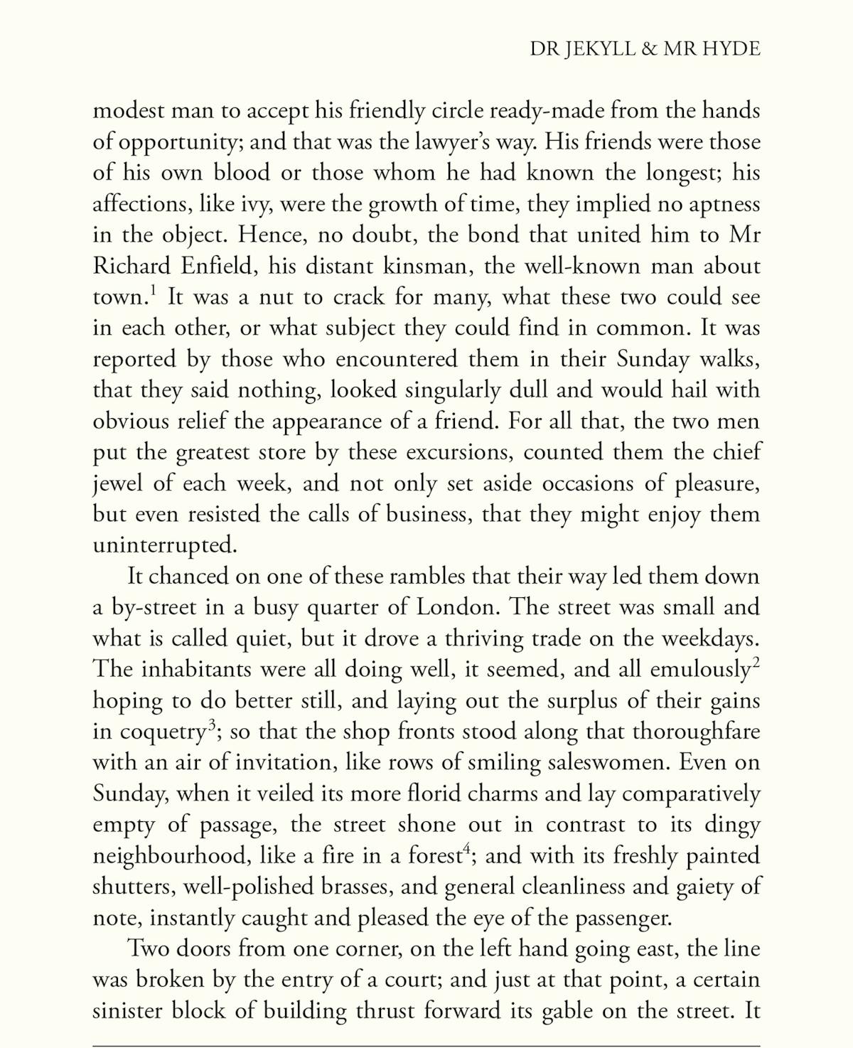 Annotated novel page with detailed notes on character and language