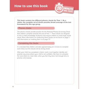 Year 1 Phonics 10-Minute Tests (Ages 5-6) Look Inside Image 2