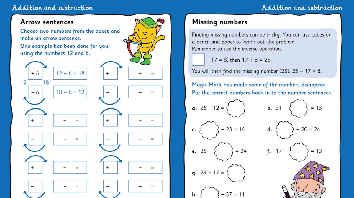 Year 2 Maths Workbook cover showing colourful design for ages 6-7