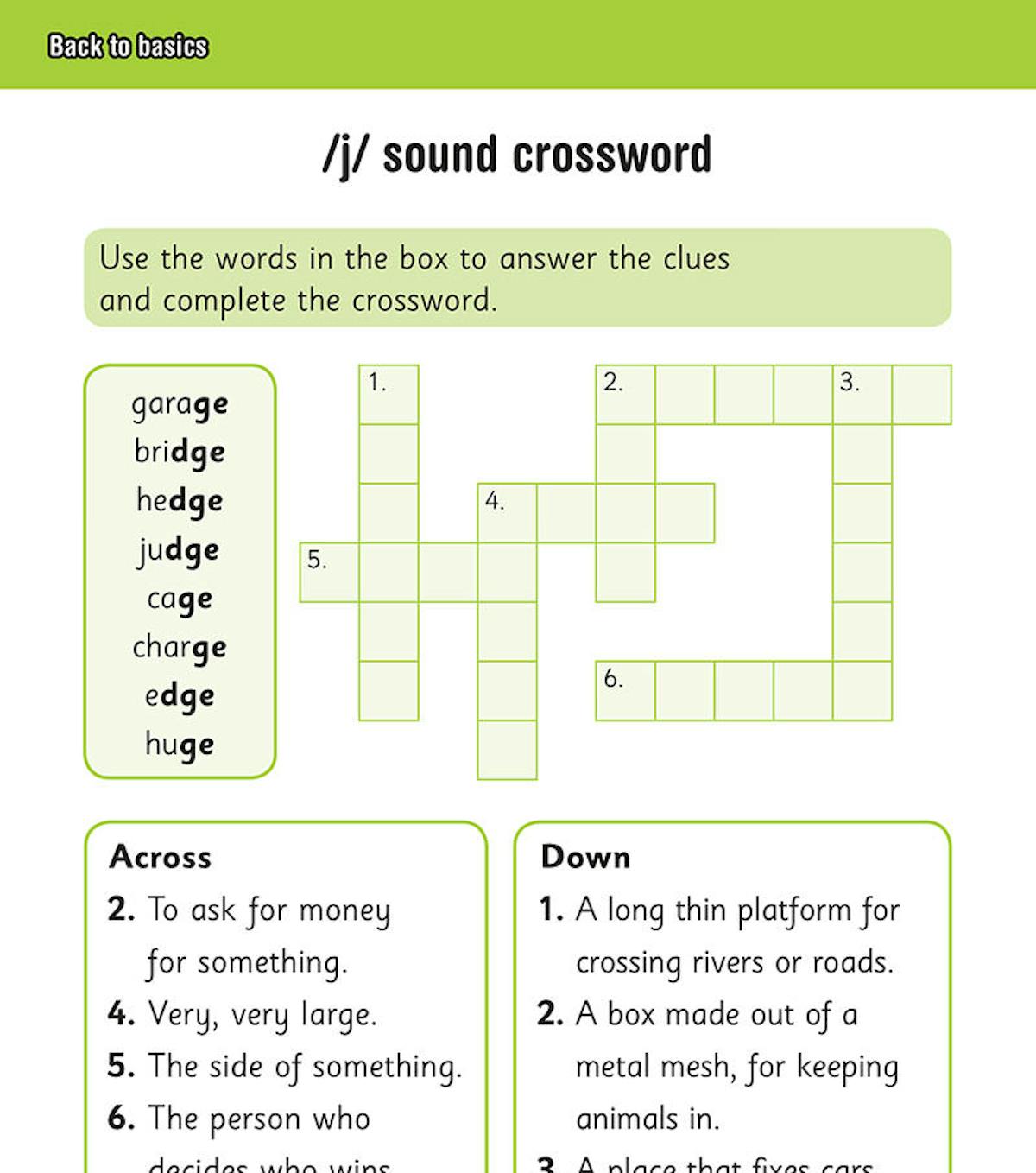 Inside pages from the Year 2 Spelling and Vocabulary Workbook showing phonics and word activities