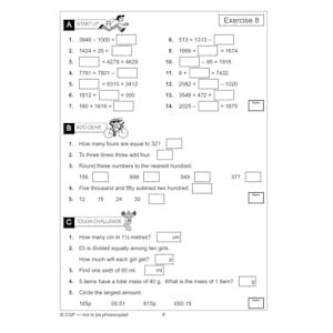 Year 4 Maths Study & Workbook Pack (Ages 8-9) Look Inside Image 3