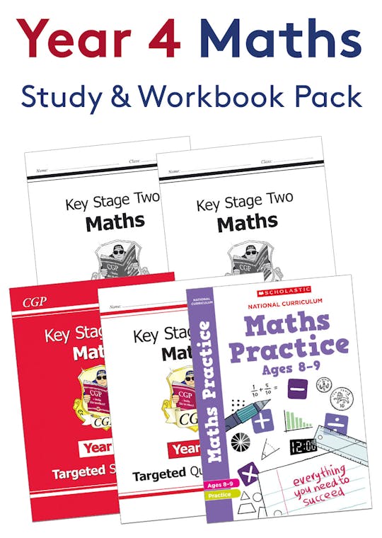 Year 4 Maths Study & Workbook Pack (Ages 8-9)