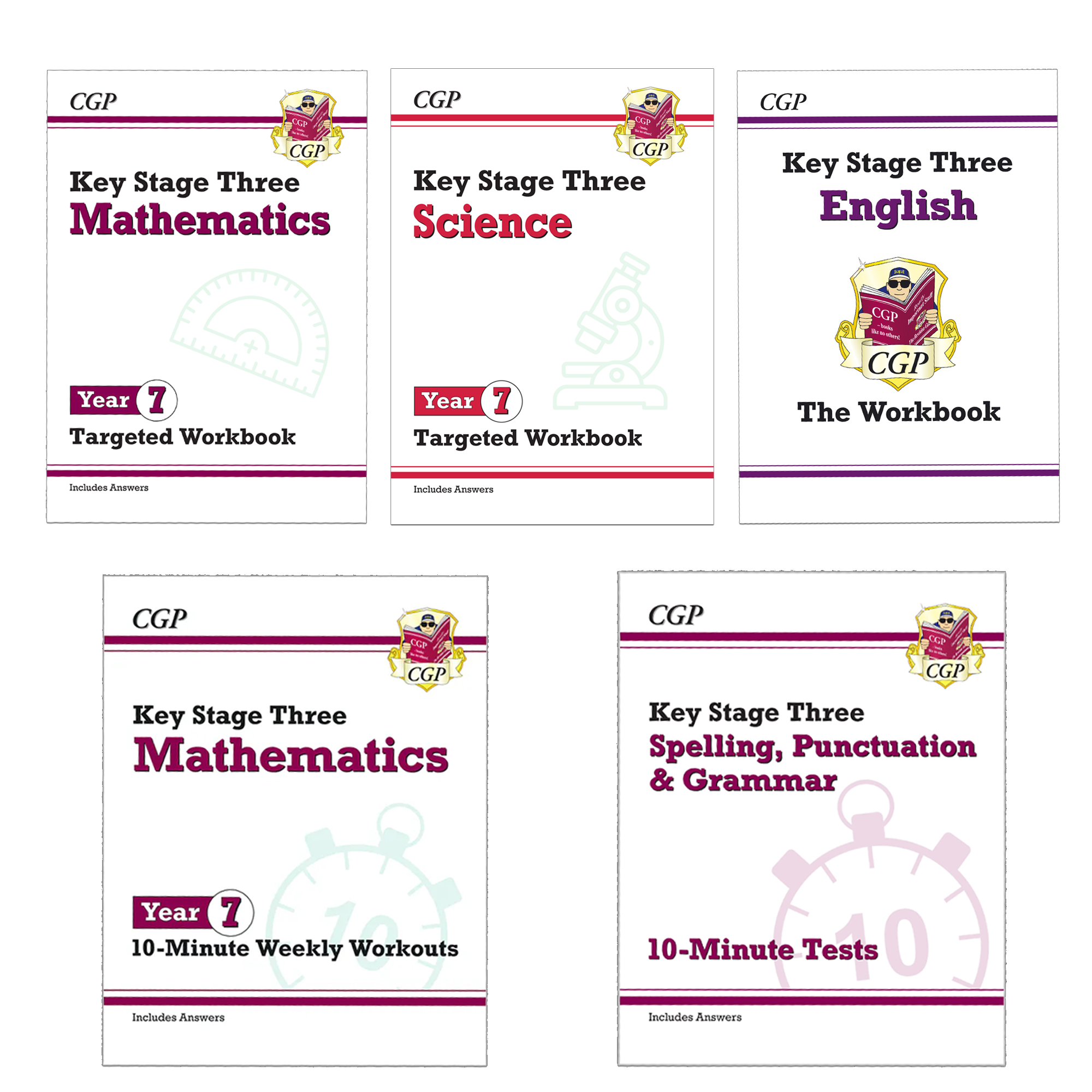 eBay Year 7 Complete English, Maths & Science Workbook Pack