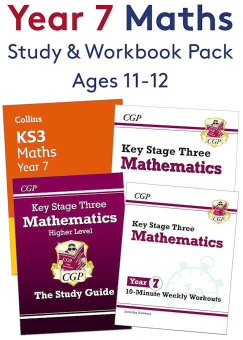 Buy Year 7 Maths Study Pack | Perfect GCSE Revision Books | Exam Ninja