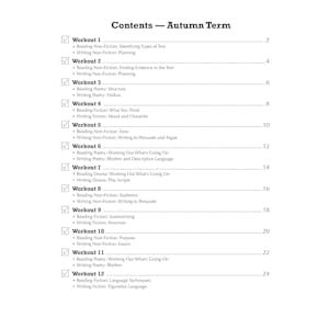 Year 8 English 10-Minute Weekly Workouts (Ages 12-13) Look Inside Image 1